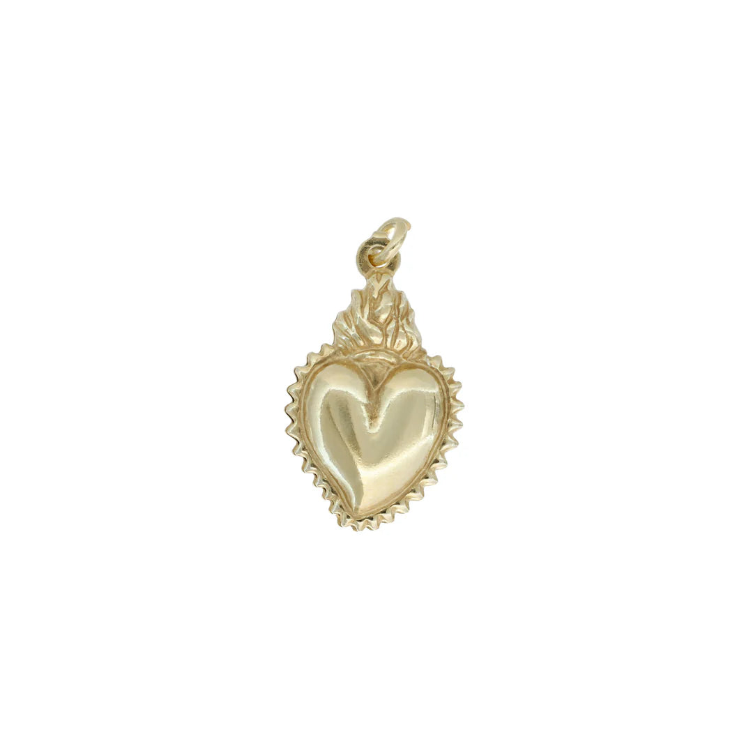 Charm cuore sacro in argento 925