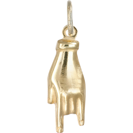 Charm mano con le corna in argento 925