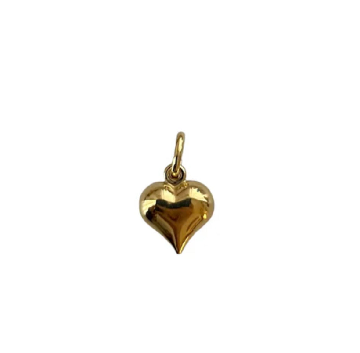 Charm cuore bombato in argento 925