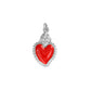 Charm cuore sacro in argento 925